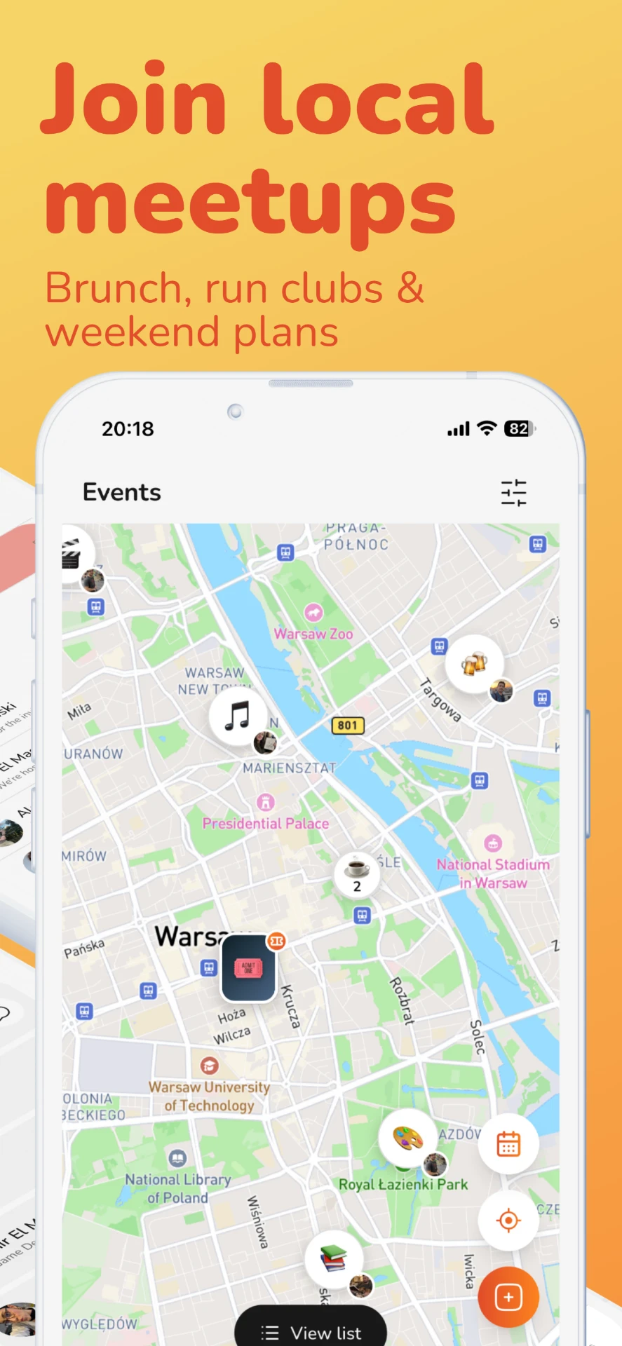 Join local brunches, run clubs and weekend meetups with Peeps